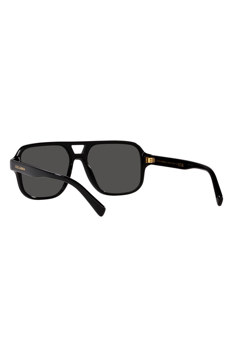 Dolce&Gabbana 50mm Pilot Sunglasses, Alternate, color, Black