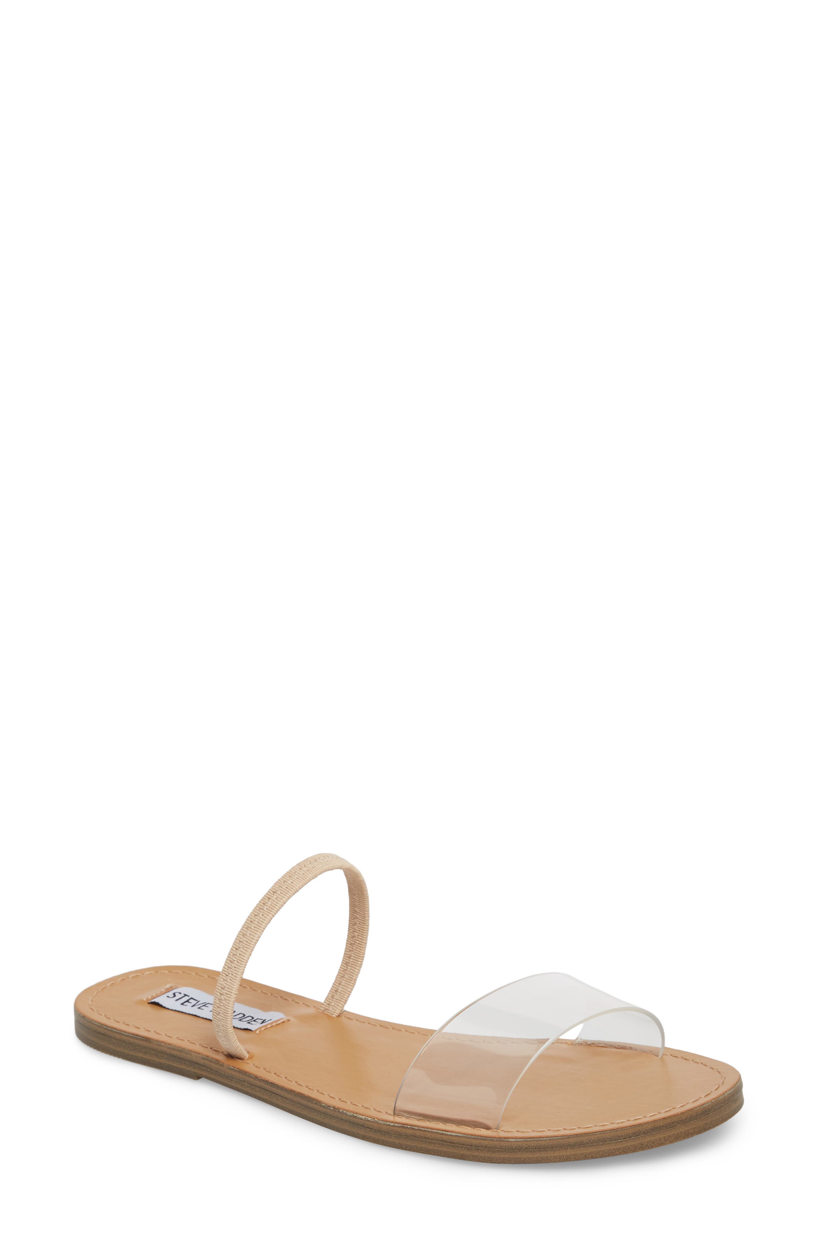 Dasha Strappy Slide Sandal, Main, color, CLEAR