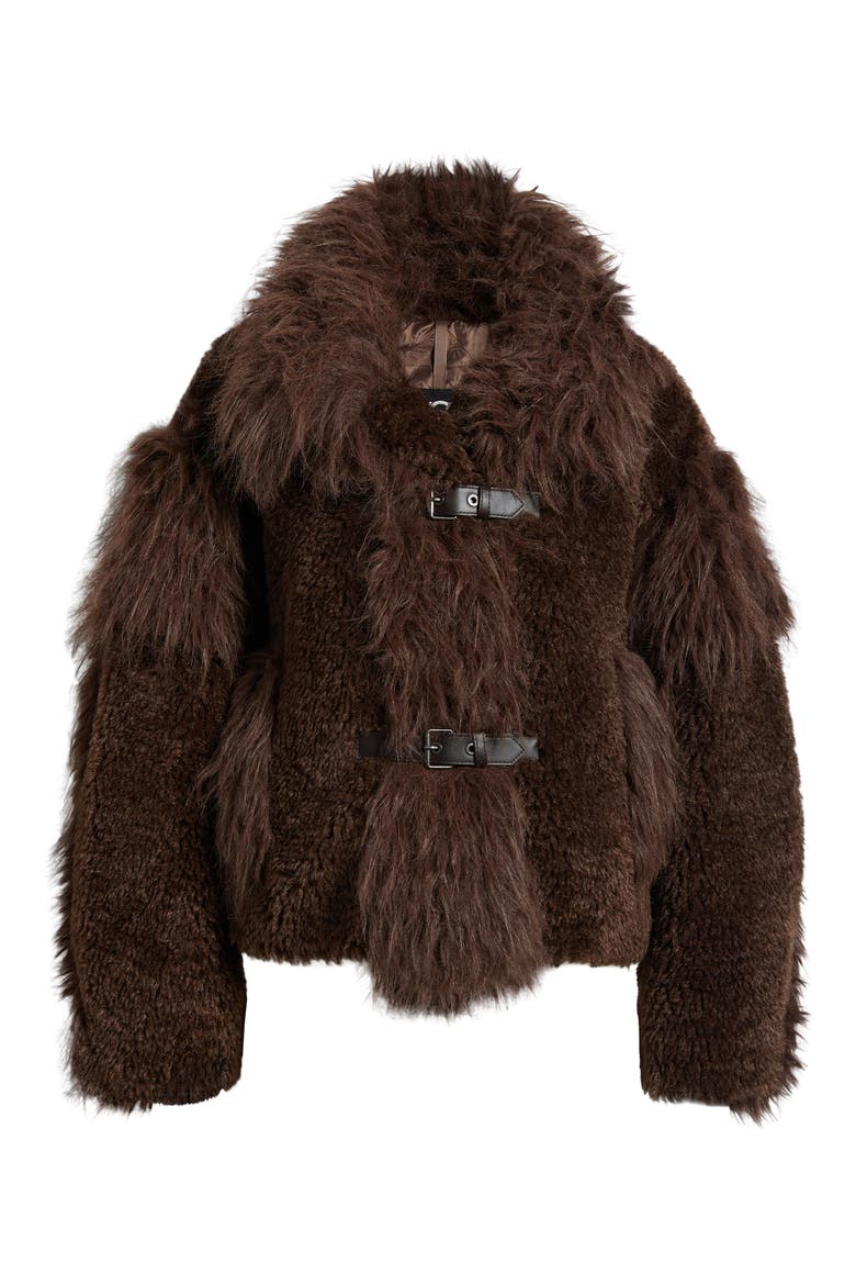 Xyla Faux Fur Jacket, Main, color, BURNT CEDAR