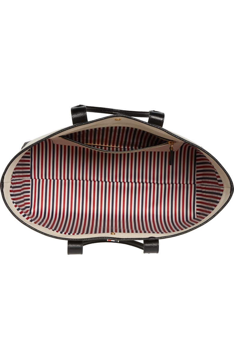 Thom Browne Medium Tool Canvas & Leather Tote, Alternate, color,