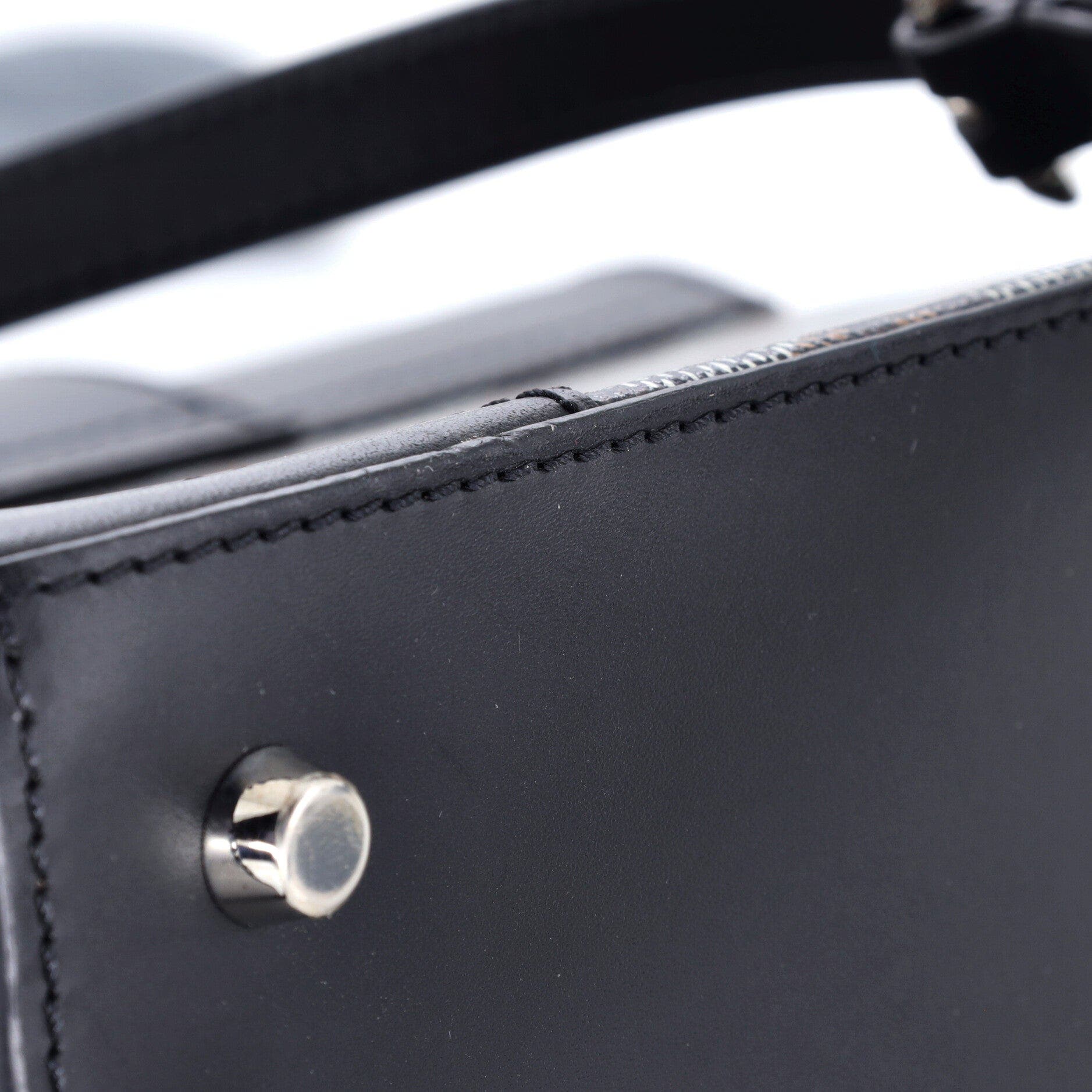 Saigon Top Handle Bag Coated Canvas with Leather PM, Alternate, color, Black