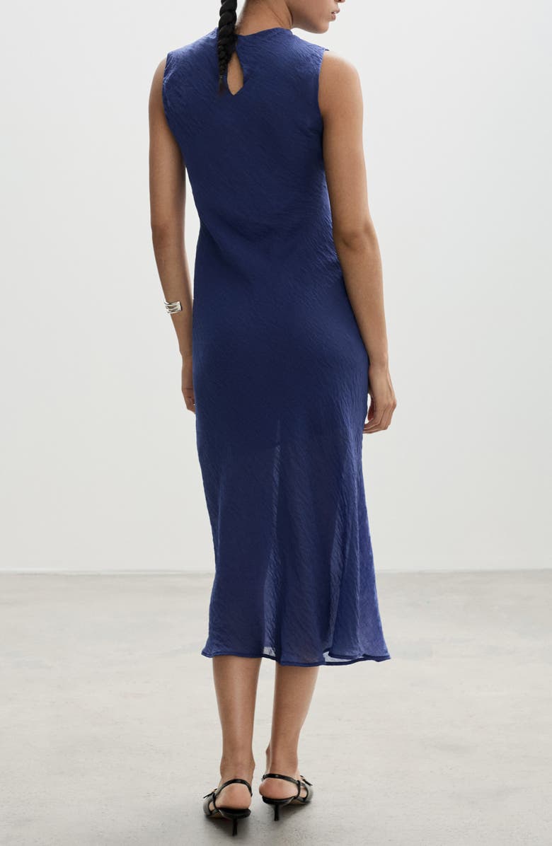 MANGO Sleeveless Midi Dress, Alternate, color, Blue
