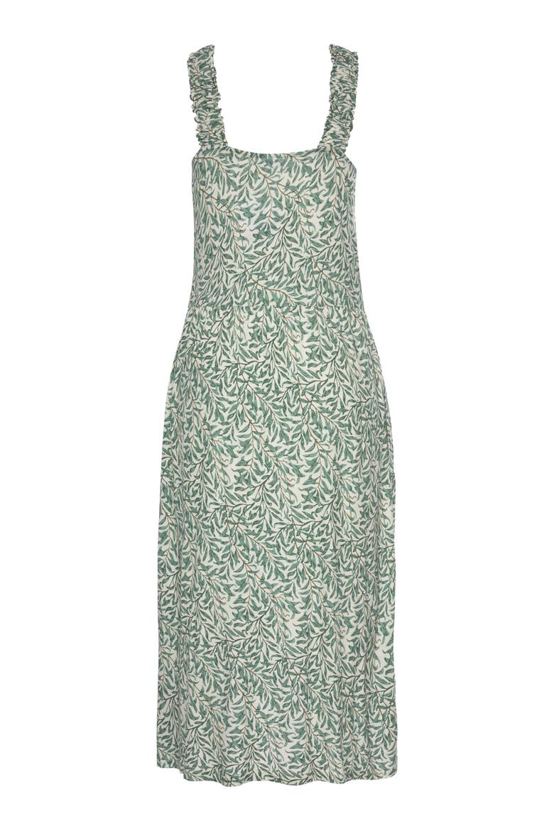 Smocked Strap Dress, Alternate, color, Green Printed