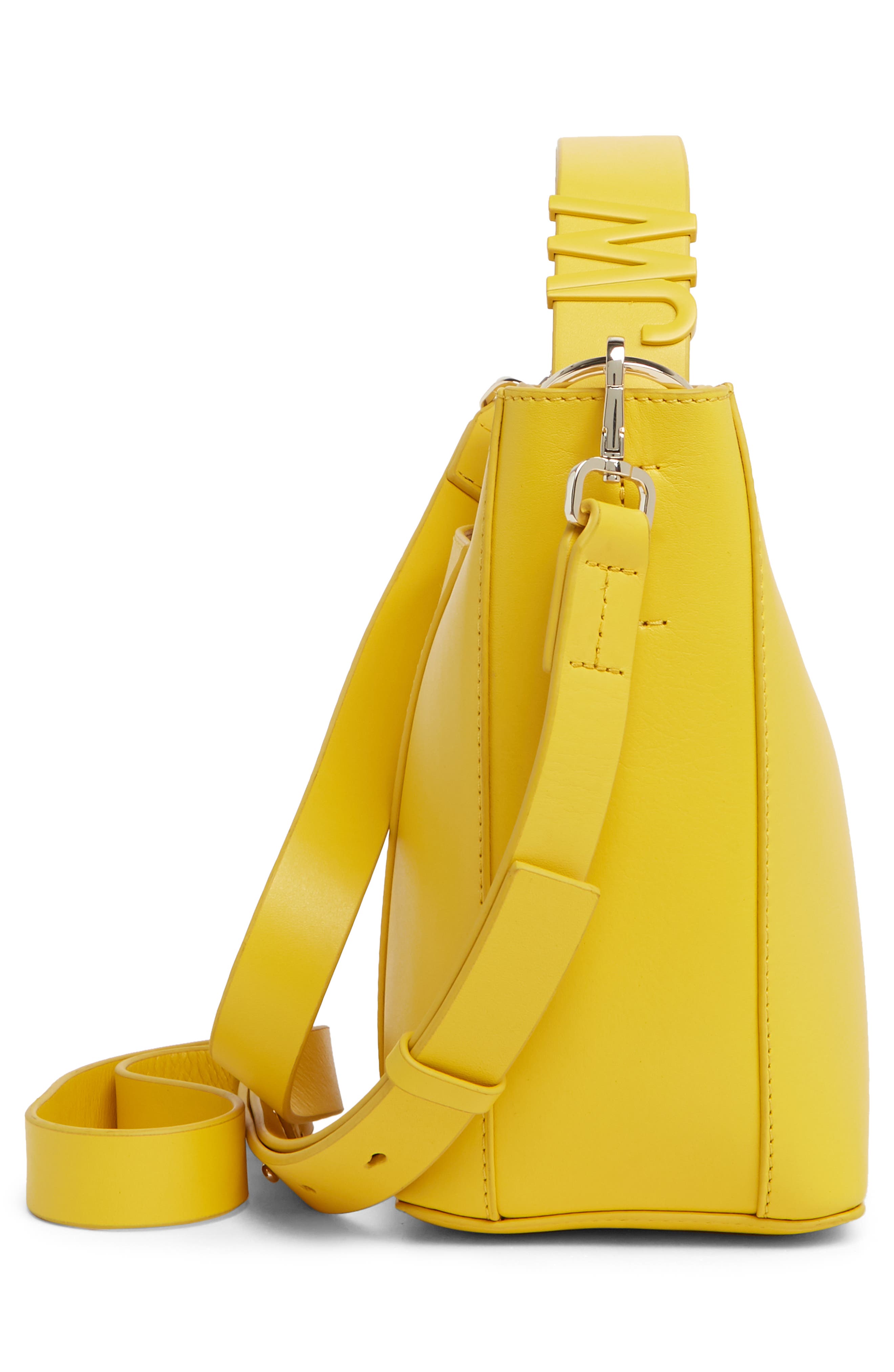 Paige Leather Bucket Bag, Alternate, color, SUNFLOWER