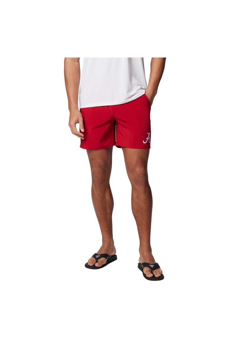 Men's Columbia Crimson Alabama Crimson Tide PFG Terminal Roamer™ Omni-Shade™ Stretch Shorts, Main, color, Crimson
