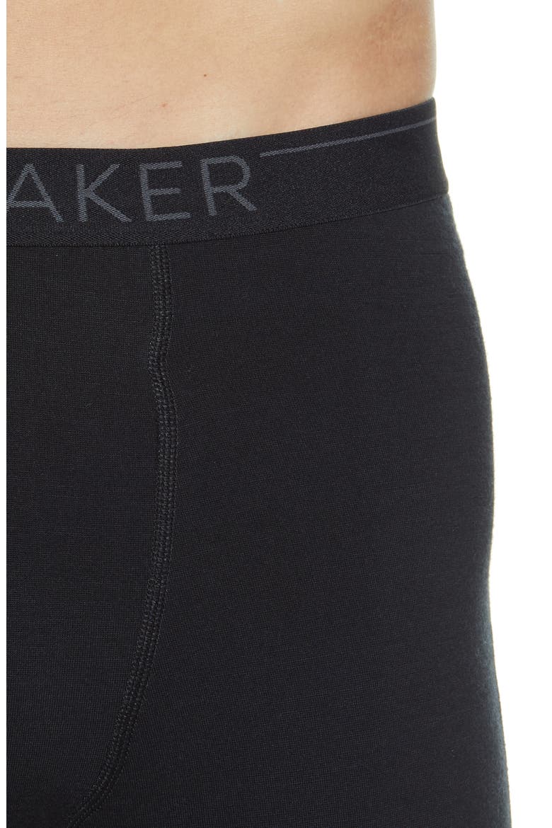 200 Oasis Merino Wool Jersey Base Layer Leggings, Alternate, color, BLACK
