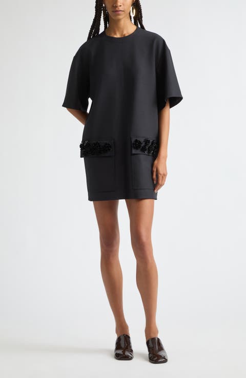 Floral Appliqué Minidress