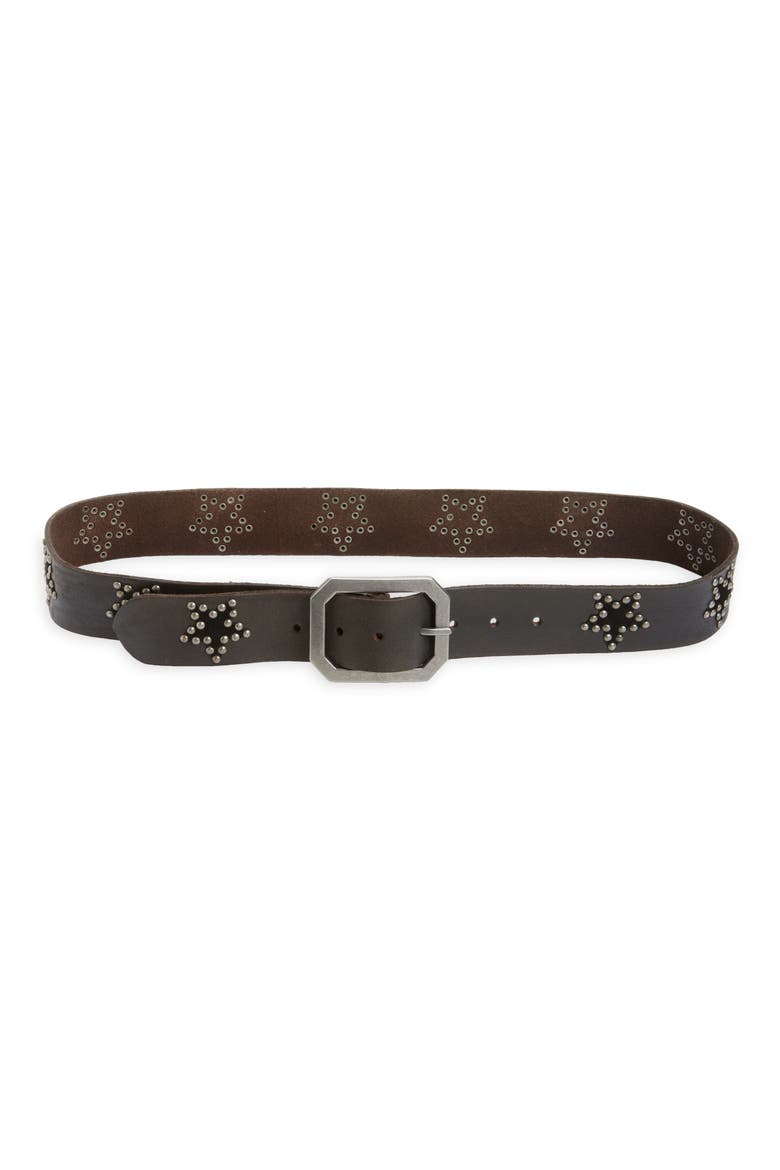 Starcrossed Studded Leather Belt, Main, color, MIDNIGHT HOUR