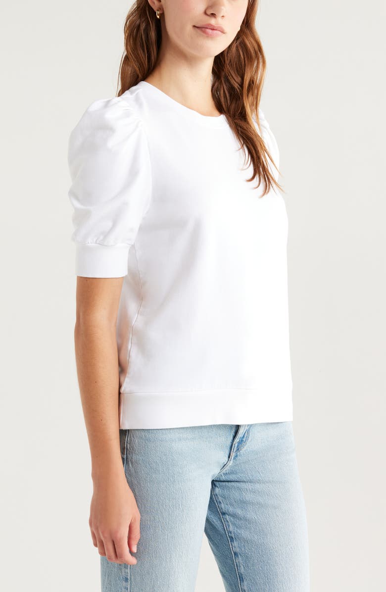 Caslon<sup>®</sup> Puff Short Sleeve Sweatshirt, Alternate, color, 