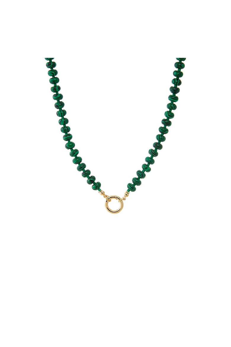 Green Beaded Clicker Necklace, Main, color, Malachite