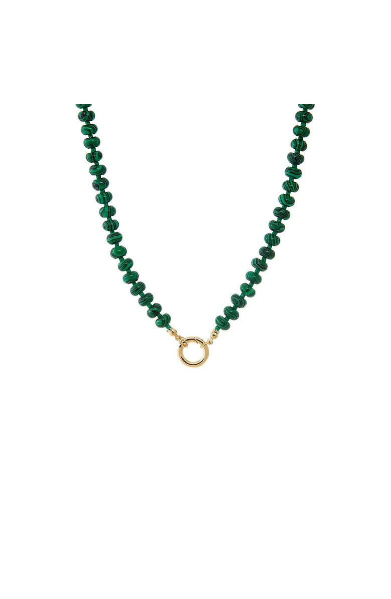 BY ADINA EDEN Green Beaded Clicker Necklace, Main, color, Malachite