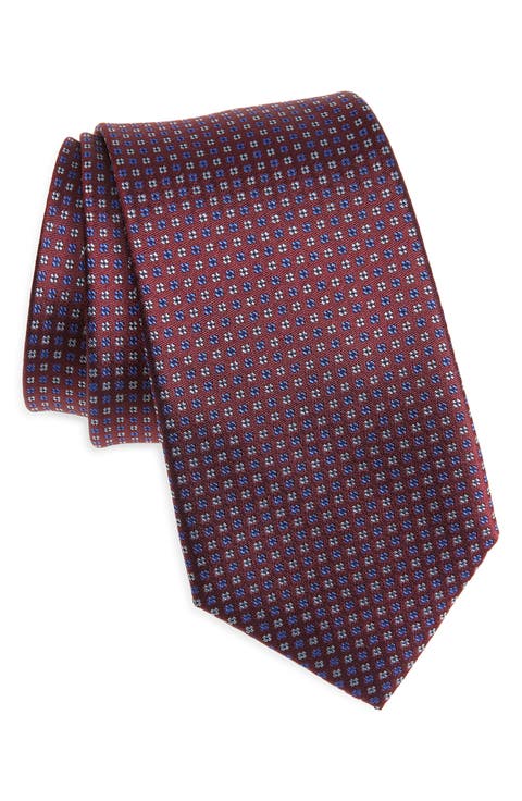 Medallion Jacquard Silk Tie