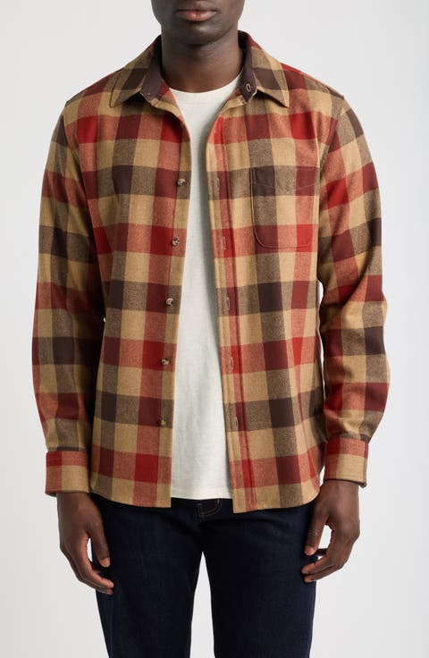 Lodge Plaid Wool Button Up Shirt