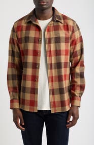 Pendleton Lodge Plaid Wool Button Up Shirt