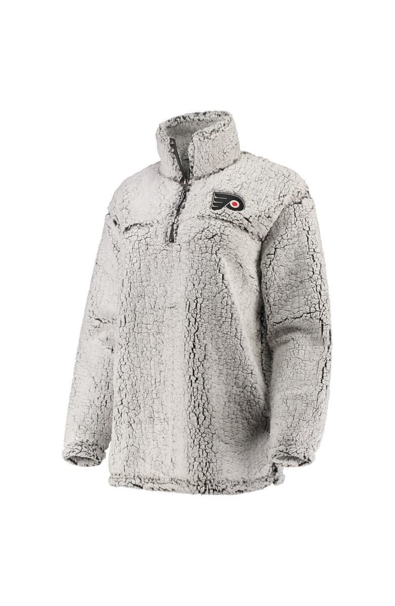 G-III 4HER BY CARL BANKS Women's G-III 4Her by Carl Banks Gray Philadelphia Flyers Sherpa Quarter-Zip Pullover Jacket, Alternate, color, Gray