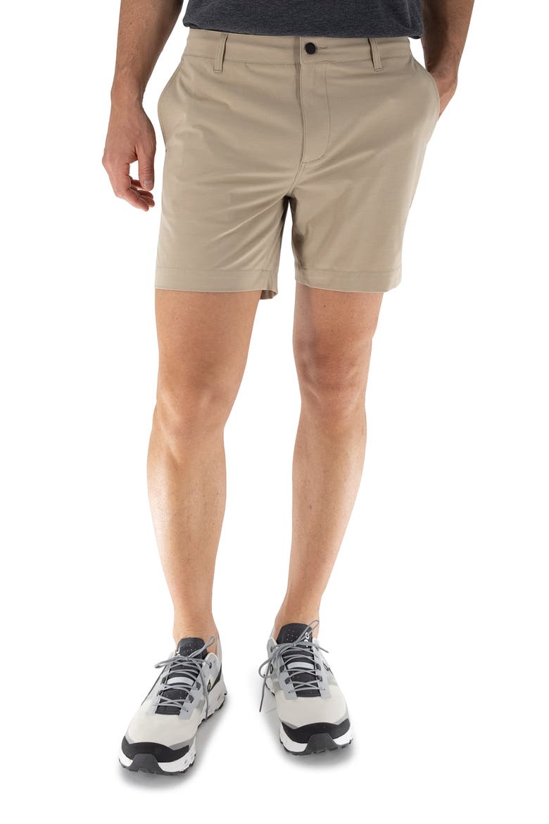 6-Inch Hybrid Shorts, Main, color, LIGHT BEIGE/ KHAKI