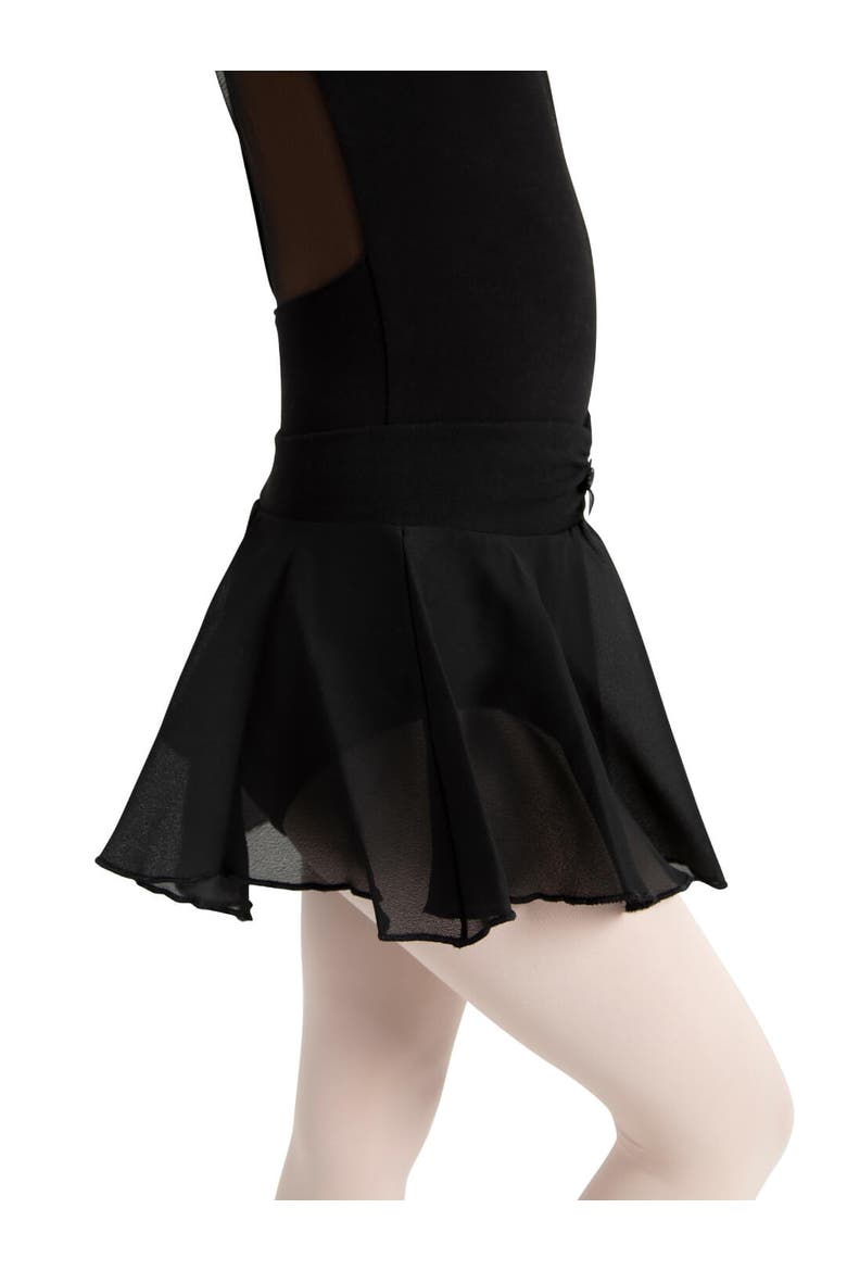Pull On Skirt Georgette, Alternate, color, Black