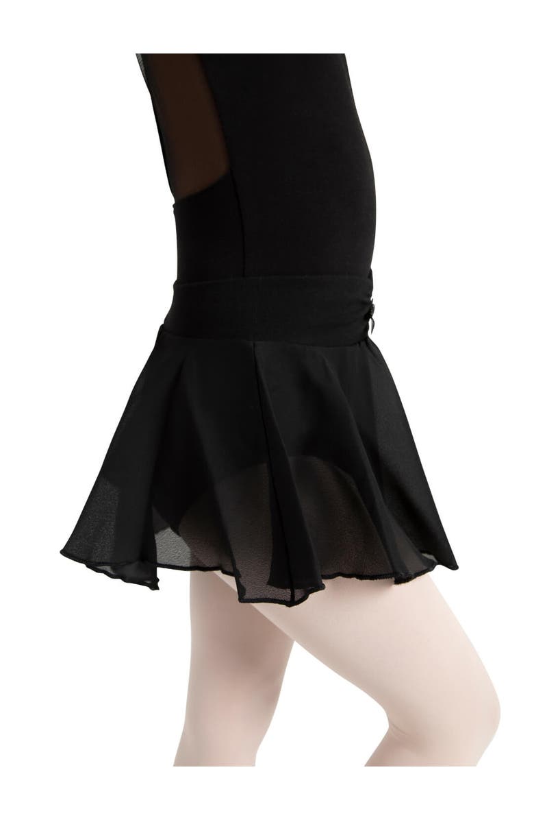 CAPEZIO Pull On Skirt Georgette, Alternate, color, Black