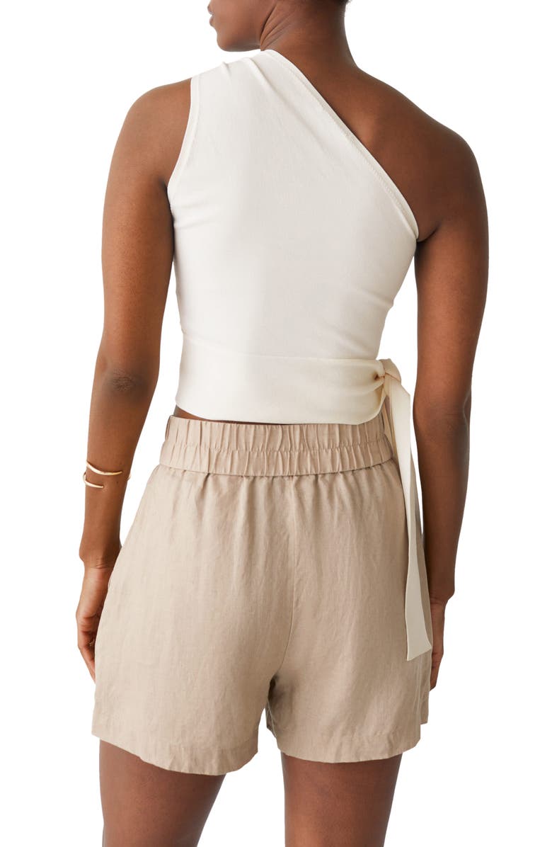 & Other Stories One-Shoulder Tie Hem Top, Alternate, color,
