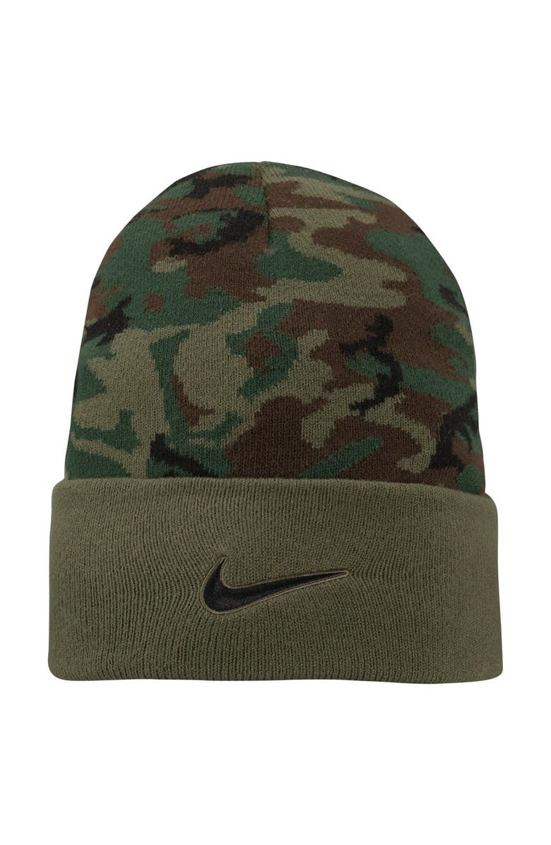 Nike Men's Nike Camo Oregon State Beavers Military Pack Cuffed Knit Hat, Alternate, color, 