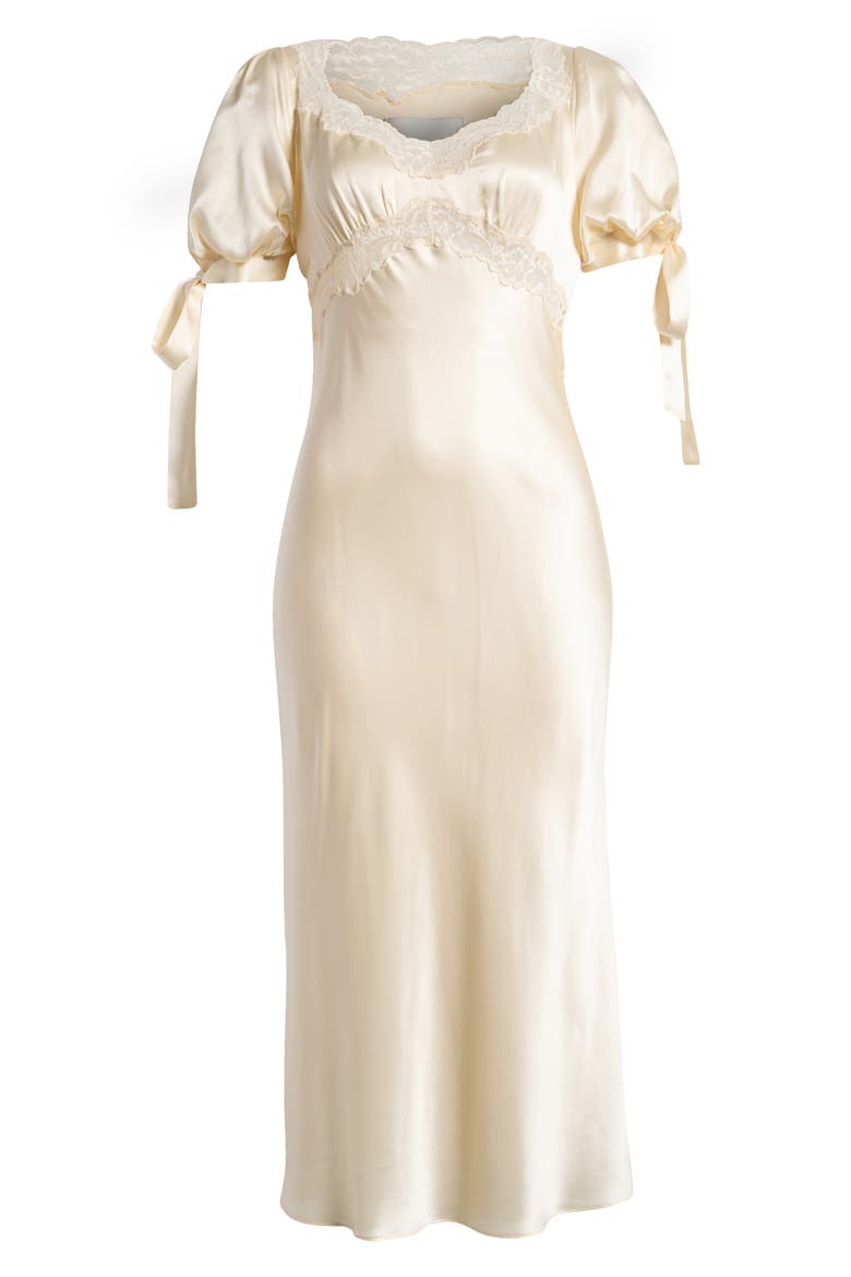 x kacey musgraves stella lace trim silk midi dress x Kacey Musgraves Stella Lace Trim Silk Midi Dress (Women)