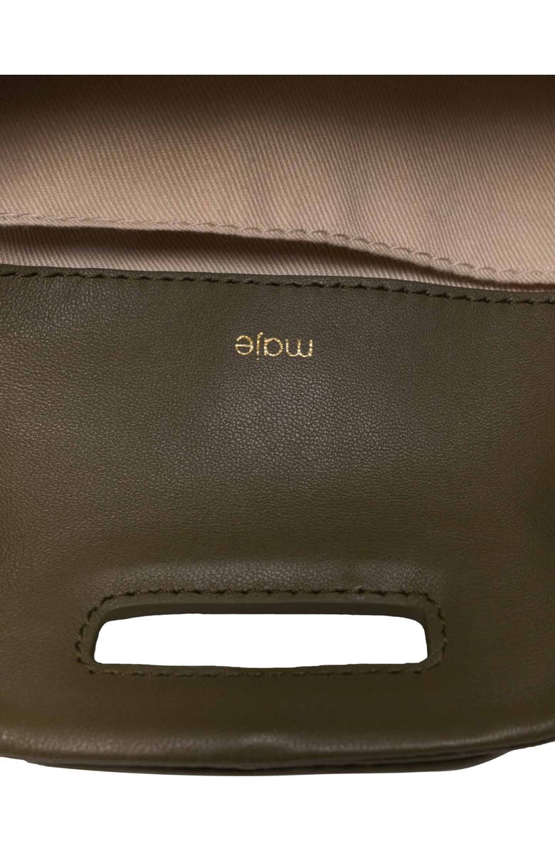 maje Miss M mini plain leather bag, Alternate, color,