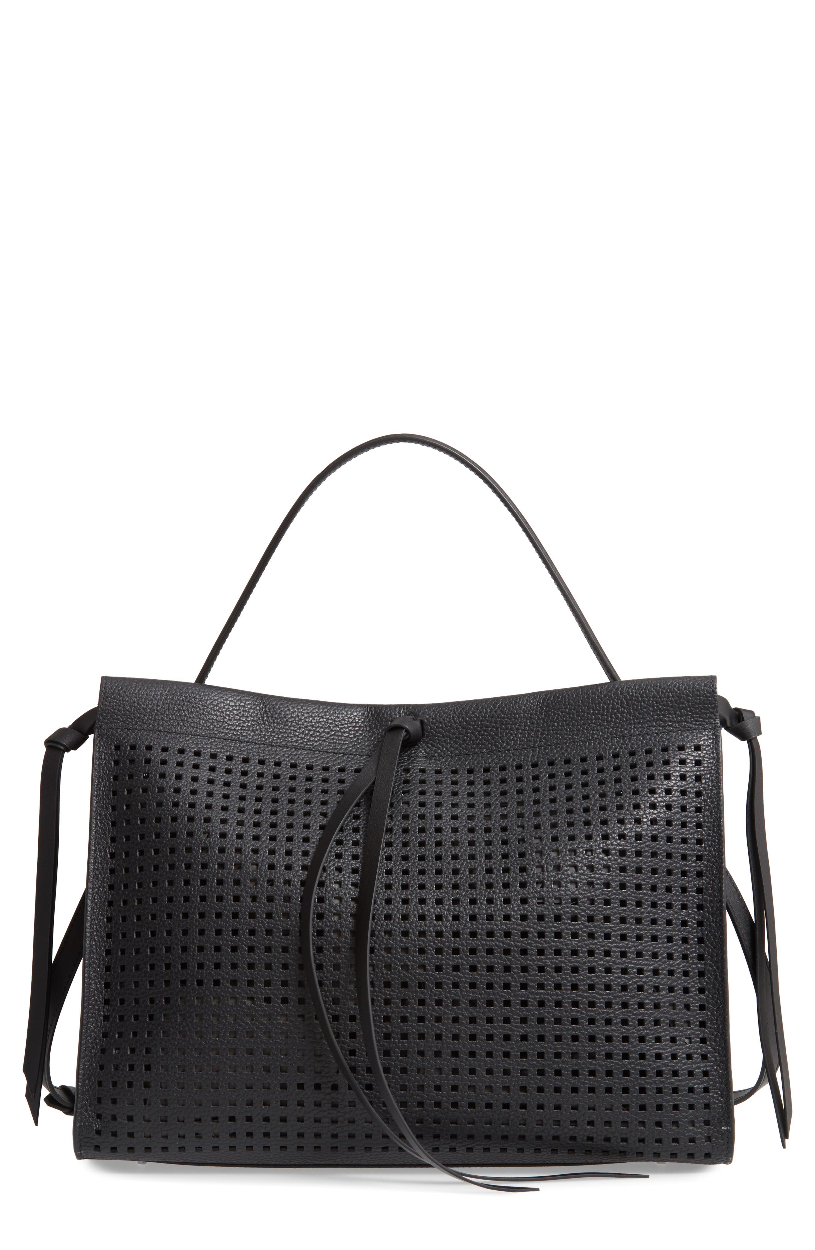 BOSS Katlin Small Perforated Leather Tote, Main, color, 