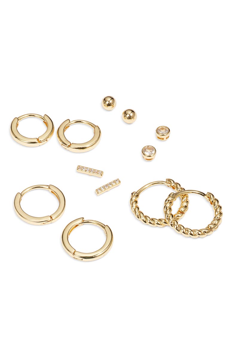 Chelsea28 6-Pack Huggie Hoop & Stud Earring Set, Alternate, color, 