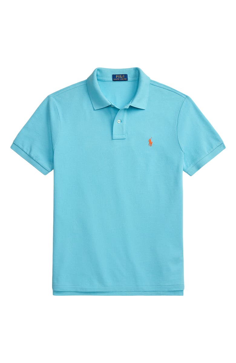 Polo Ralph Lauren The Iconic Cotton Mesh Polo, Alternate, color, Perfect Turquoise
