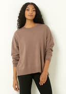 Single Stitch Relaxed Crew Neck Sweater