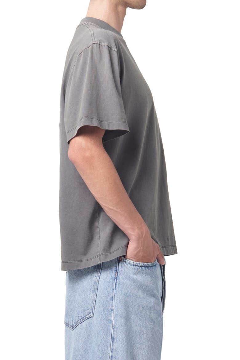 Asha Oversize Mock Neck T-Shirt, Alternate, color, FLINT