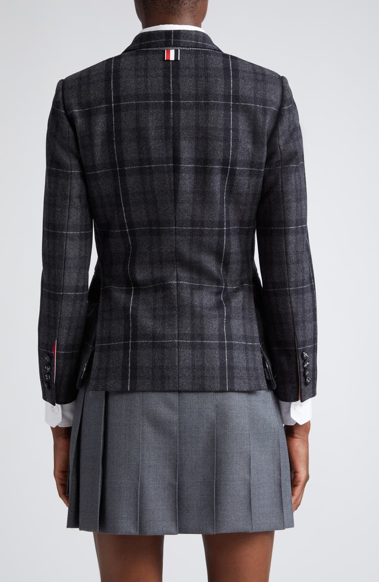 Thom Browne Tartan Wool & Cashmere Flannel Blazer, Alternate, color, 