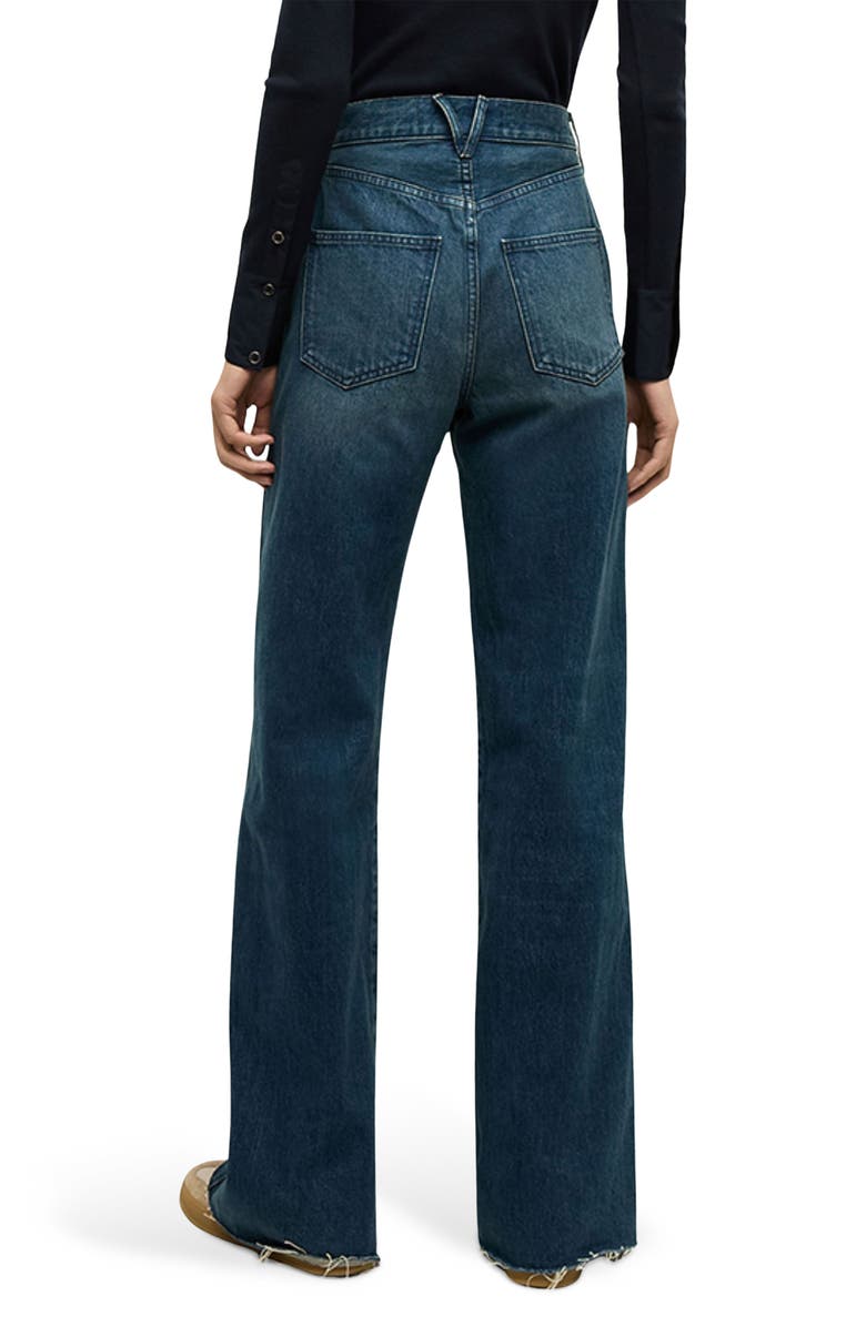 Veronica Beard Taylor Raw Hem High Waist Wide Leg Jeans, Alternate, color,