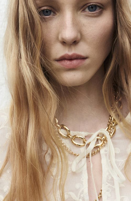 Mango Embroidered Woven Shirt In White