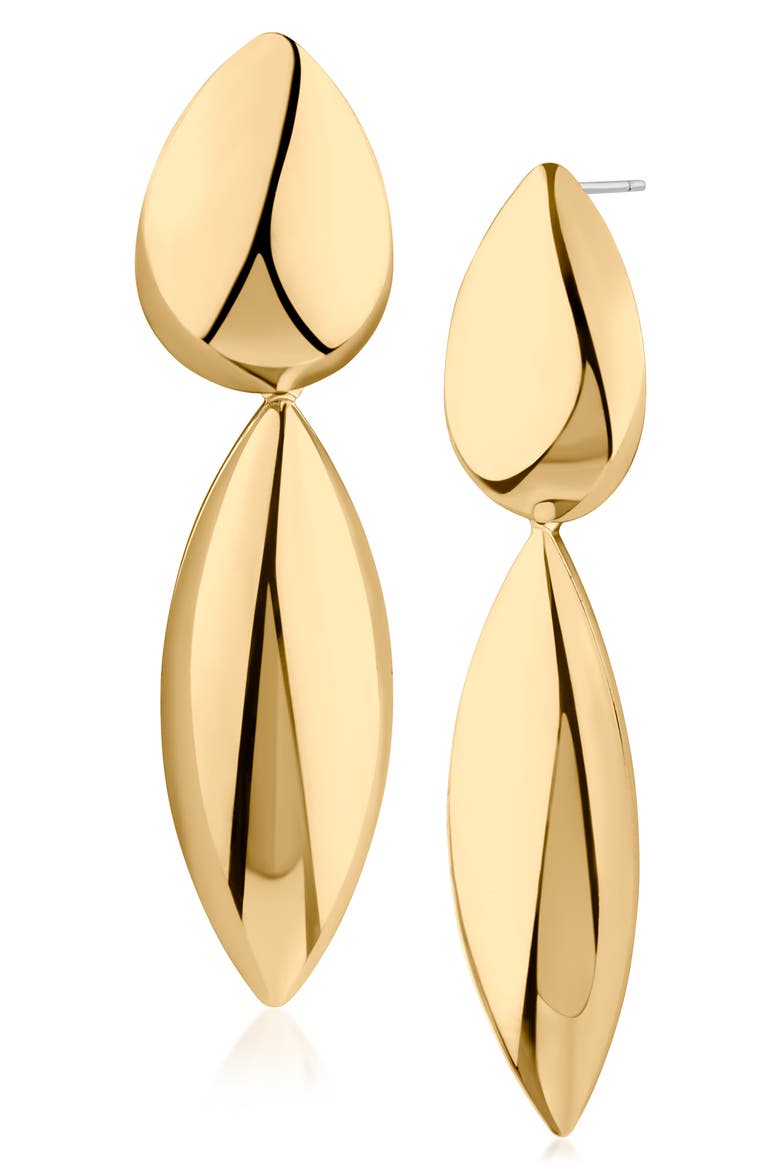 Elongated Marquise Drop Earrings (Nordstrom Exclusive), Main, color, GOLD