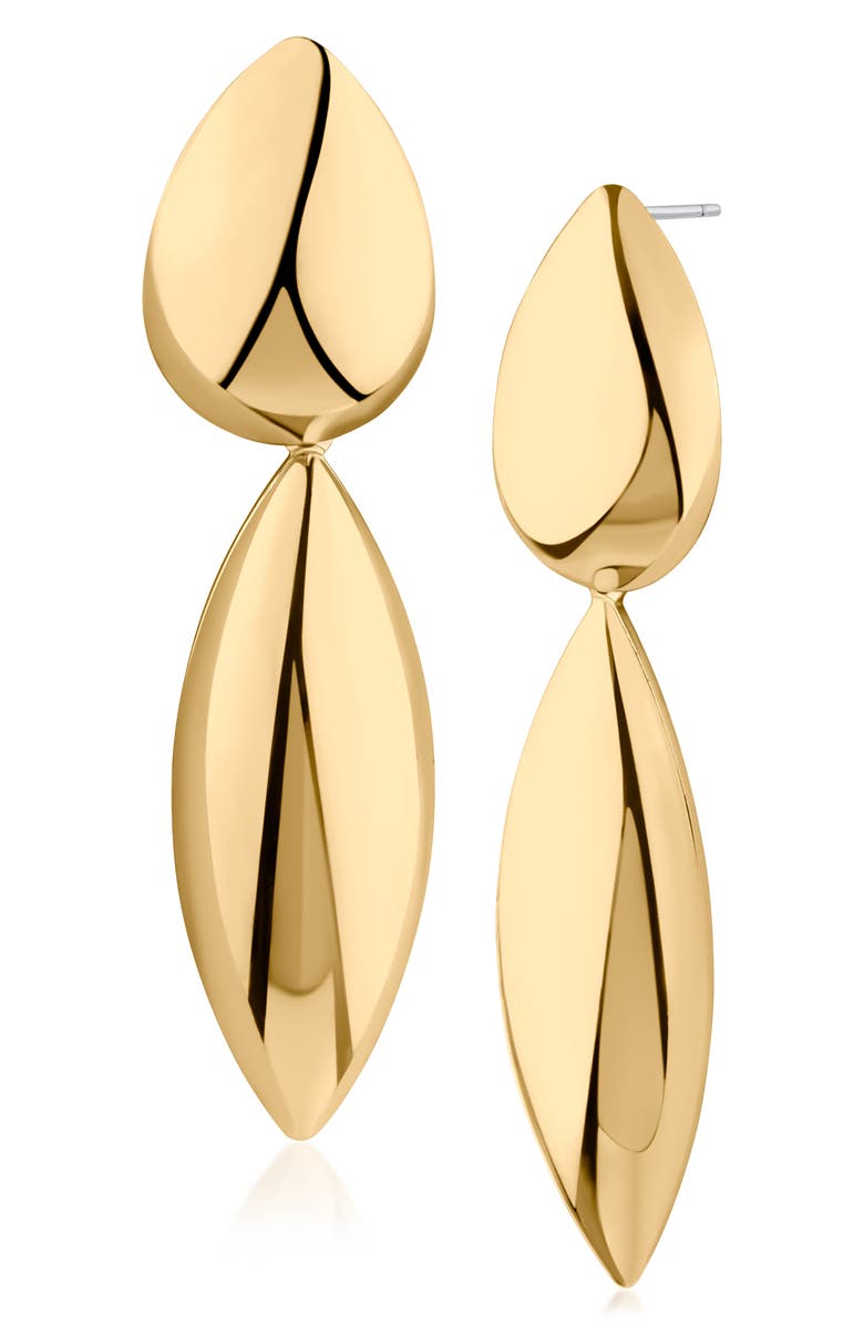 JARDIN Elongated Marquise Drop Earrings, Main, color, Gold