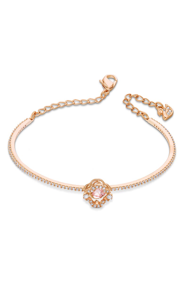 Swarovski Una Dancing Crystal Bangle, Alternate, color, Pink