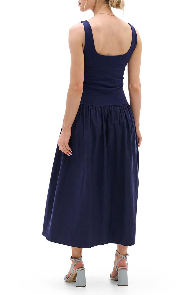 Hatley Mixed Media Midi Sundress, Alternate, color, Patriot Blue