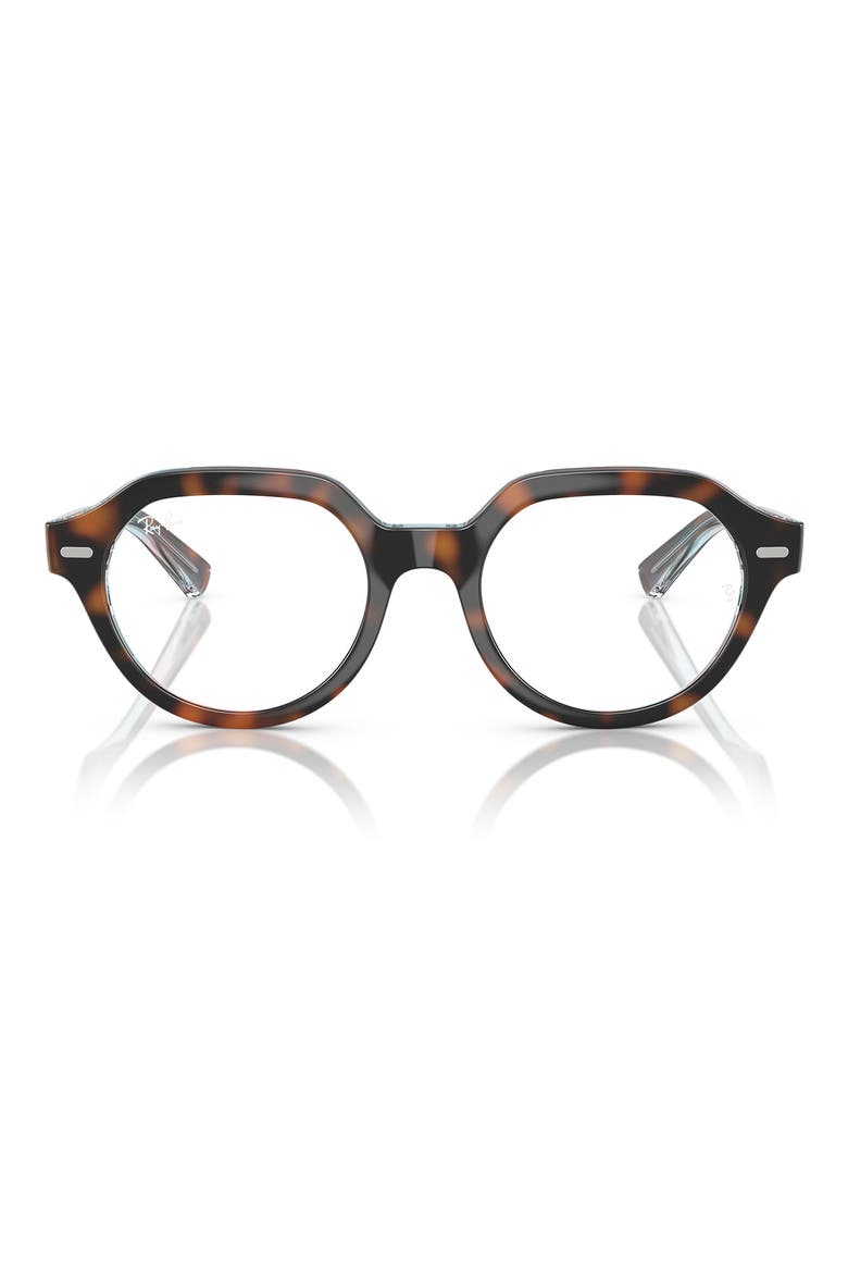 49mm Gina Square Optical Glasses, Main, color, DARK HAVANA