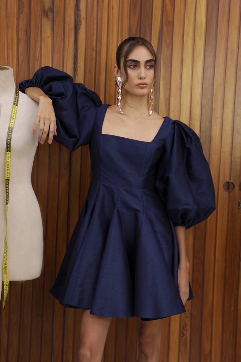 Diana Dress, Alternate, color, NAVY