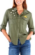 Billy T Hello Sunshine Embroidered Button-Up Shirt