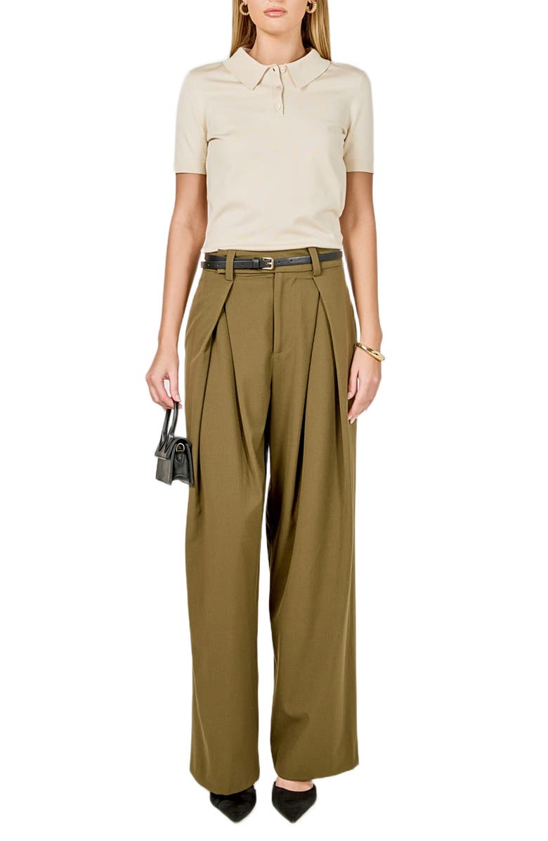 Endless Rose Polo Sweater, Alternate, color, Ivory