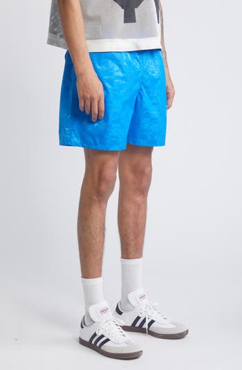 Running Check Nylon Drawstring Shorts