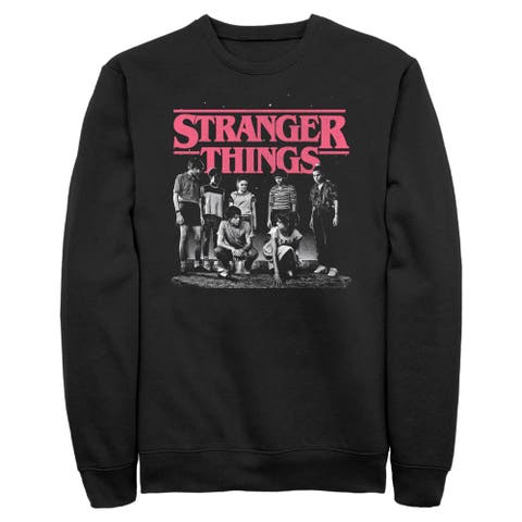 Men's Stranger Things Title Logo Faded  Sweatshirt