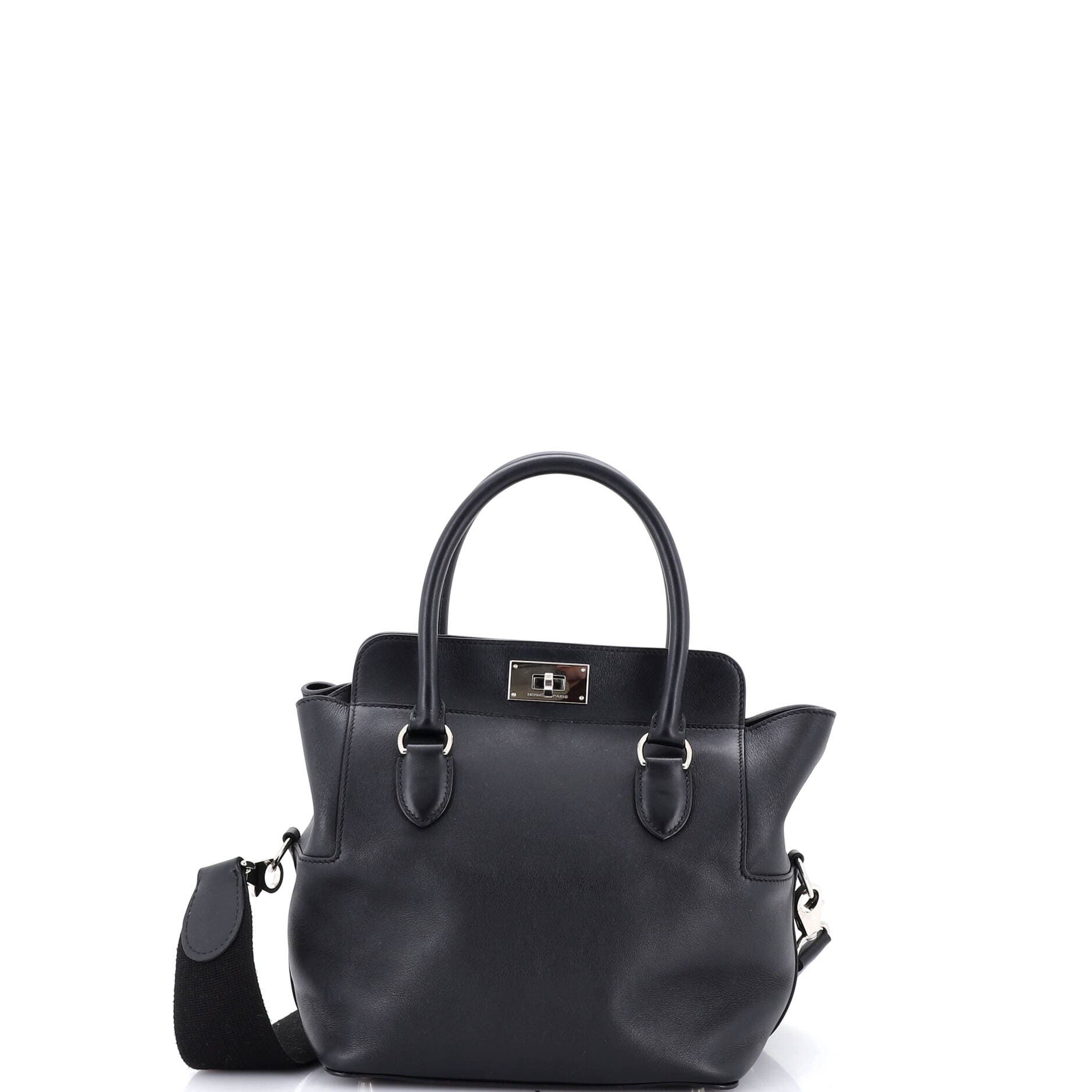 Pre-Owned Hermes Toolbox Bag Swift 20, Main, color, Noir