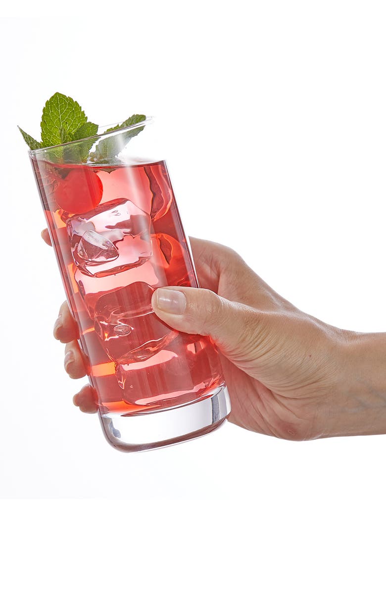 JoyJolt Faye Crystal Highball Drinking Glasses - Set of 12, Alternate, color, Clear