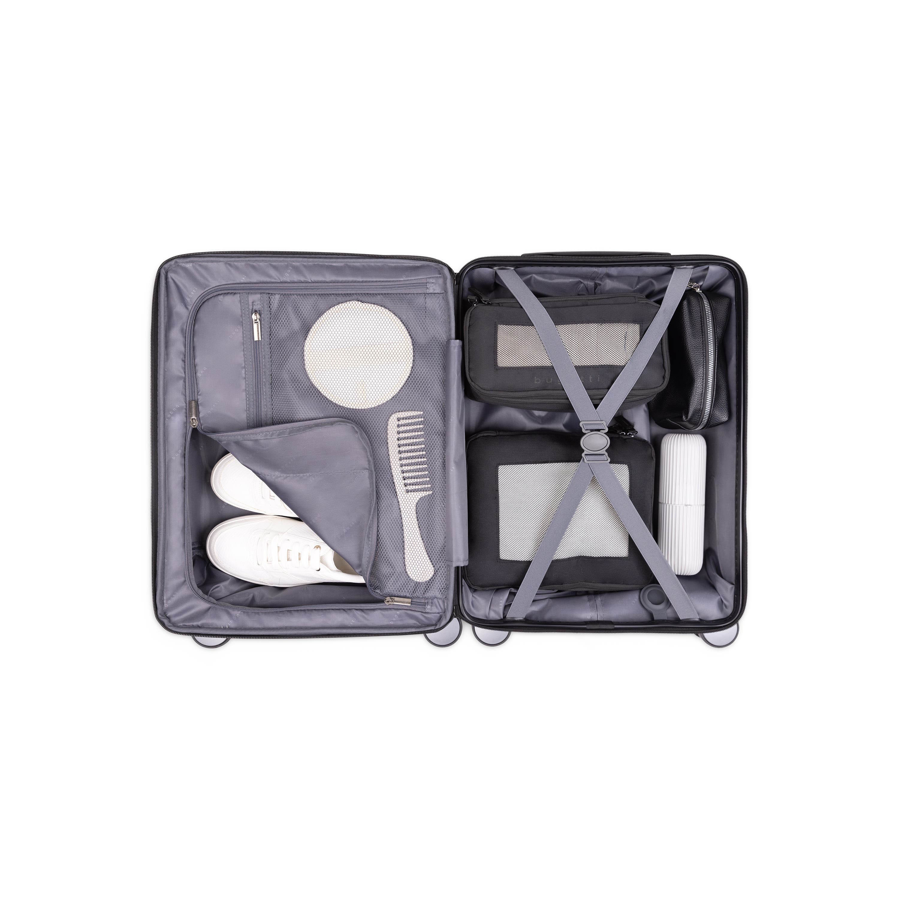 bugatti Brussels 3 Piece Hardside Luggage Set with Expansion, Alternate, color, Sand