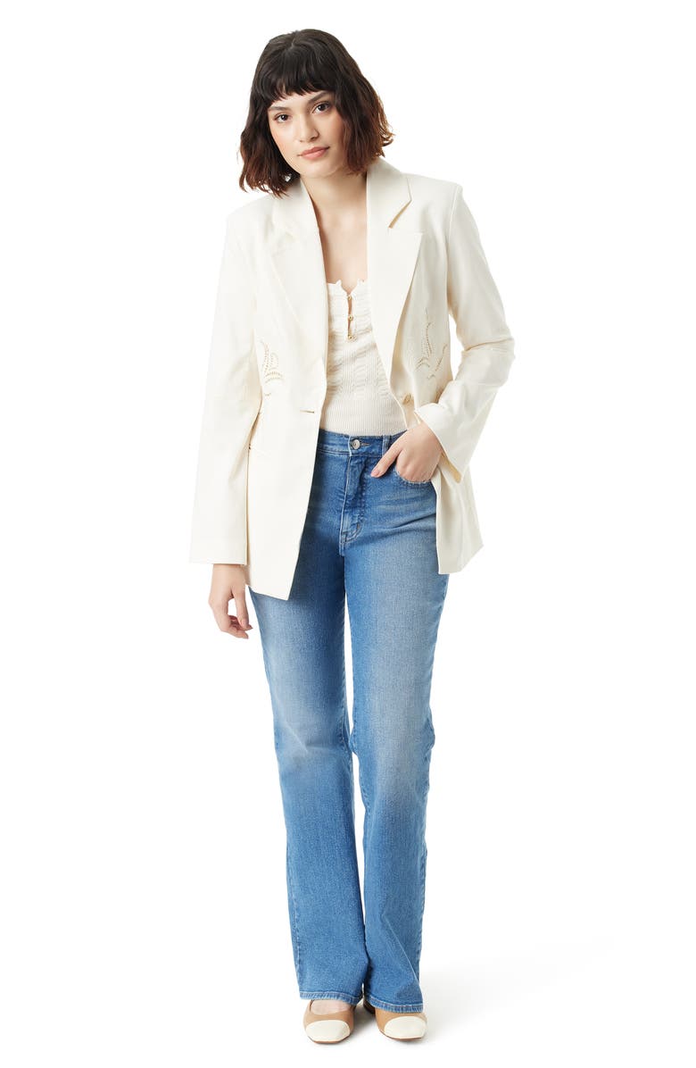 Sam Edelman Sire Embroidered Fit & Flare Blazer, Alternate, color,
