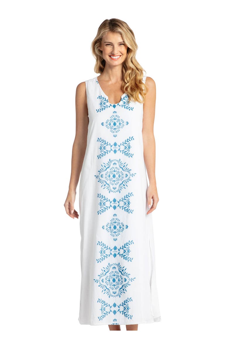 Essential Maxi Dress with Side Slit, Main, color, White