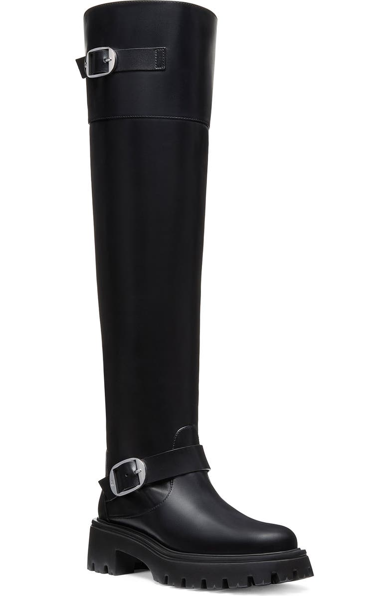Stuart Weitzman Emerson Buckle Over the Knee Boot, Main, color, Black